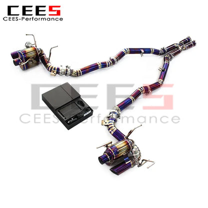 cees Catback Exhaust Downpipe Escape for Ferrari 812 Superfast 6.5L V12 2017-2023 Titanium Exhaust System Free Flow Pipe Muffler