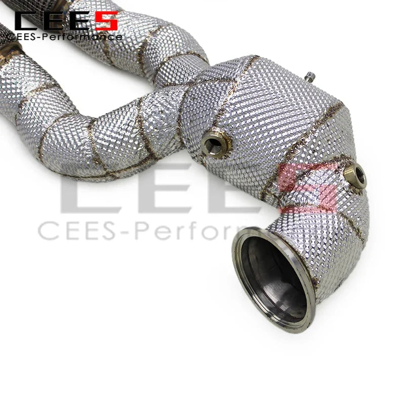 CEES Downpipe with OPF Exhaust Mid Pipe for Audi RS3/TTRS 2.5T 2023-2024 Stainless Steel Catalyst Downpipe Front Catted Exhaust