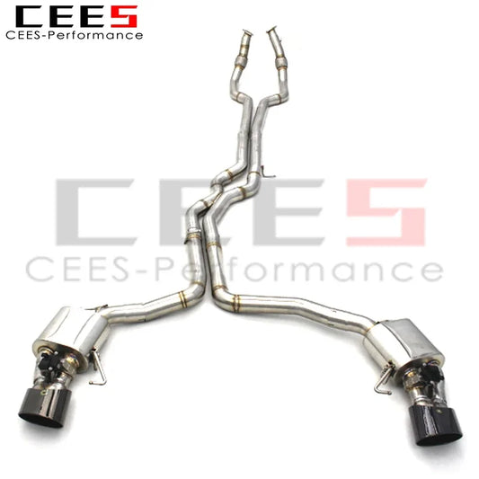 CEES Outlet Stainless Steel Exhaust Pipe Muffler Car Exhaust Pipe System for Audi RS6/RS7 C8 4.0T 2019-2023 Escape