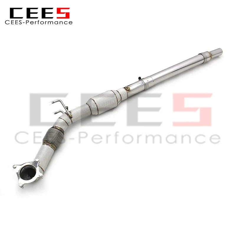 cees Exhaust Downpipe for VW GOLF 5/V GTI 2004-2009 Racing Stainless Steel Exhaust System Flow Catted Downpipe with Catalyst
