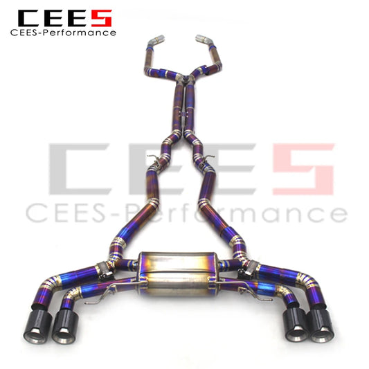 CEES Titanium Valved Catback Exhaust System For BMW M550/M550i G30/N63 4.4TT 2017-2022 Racing Sport Car Exhaust Pipe Muffler