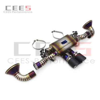 CEES high Performance Racing Titanium Catback Exhaust System For Porsche 911 992 GT3 4.0 2017-2023 with remote control Exhaust