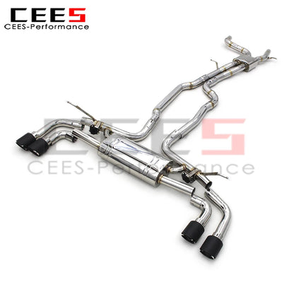 cees Exhaust Pipe for PORSCHE Cayenne 958 4.8 2010-2016 Stainless Steel with Remote Control High Performance Exhaust Catback