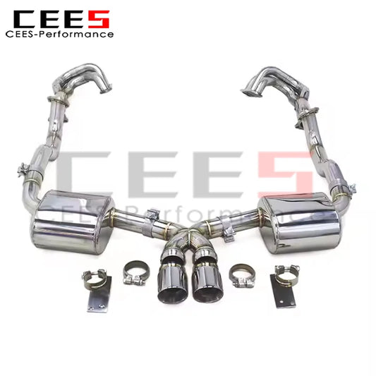 CEES Catback Exhaust System for Porsche 987/987.1 Boxster/Cayman S 3.4L 2004-2008 Car Quality Stainless Steel Exhaust Manifold