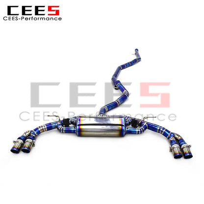 CEES Valvetronic Exhaust Catback System for BMW X6 F16 M40i 3.0T 2015-2019 Titanium Performance Exhaust Pipe Muffler