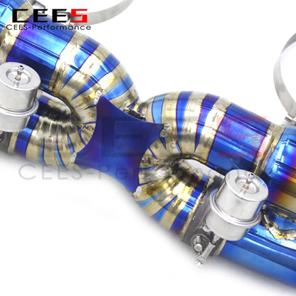 CEES Catback Exhaust System Titanium Performance Exhaust Pipe Muffler For Porsche 911 997/997.2 Turbo S 3.8T 2010-2012