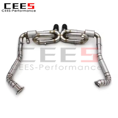 CEES Catback Exhaust for Porsche 718 Boxster/Cayman 2.0T 2016-2022 Upgrades GT4 Valved Sport Exhaust System