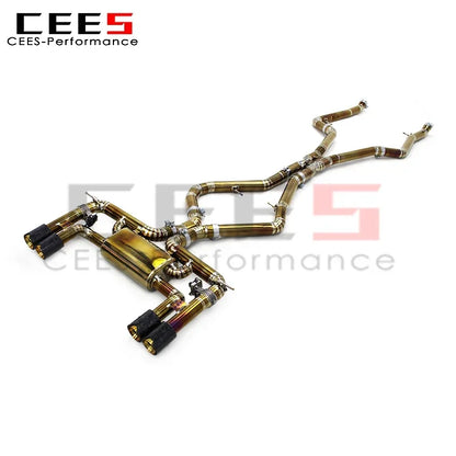 cees Valved Sport Exhaust System for BMW X5M/X6M F85/F86 4.4TT 2015-2019 Titanium Exhaust Pipes Valvetronic Catback Muffler