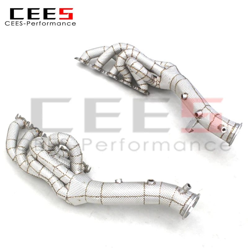 CEES Exhaust Manifold Assembly for Lamborghini Huracan STO/EVO Spyder 5.2 2019-2020 Stainless Steel Exhaust System Made in China