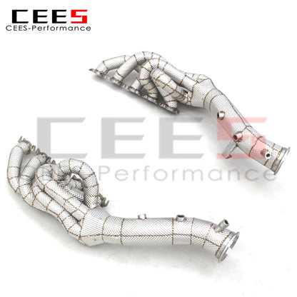 CEES Exhaust Manifold Assembly for Lamborghini Huracan STO/EVO Spyder 5.2 2019-2020 Stainless Steel Exhaust System Made in China