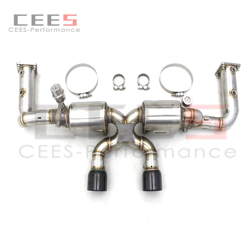 CEES Catback Exhaust System For Porsche 911 991.2 GTS 2011- Stainless Steel Exhaust manifold Downpipe Exhaust Pipe