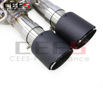 CEES Valved Sport Exhaust System Auto Parts for Audi A6 3.0T 2012-2023 SS304 Stainless Steel Racing Catback Exhaust Pipe System