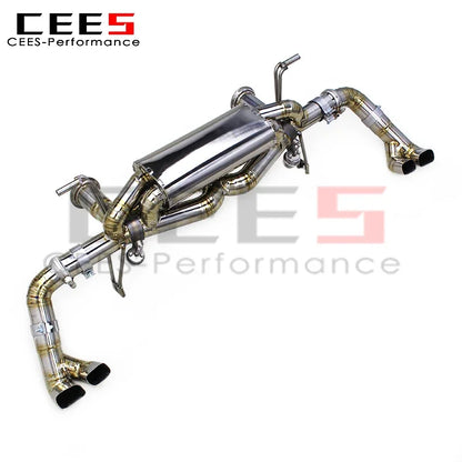 CEES Valvetronic Exhaust Mufflers for Audi R8 V10 5.2 2017-2019 Titanium Exhauster Valved Catback Exhaust