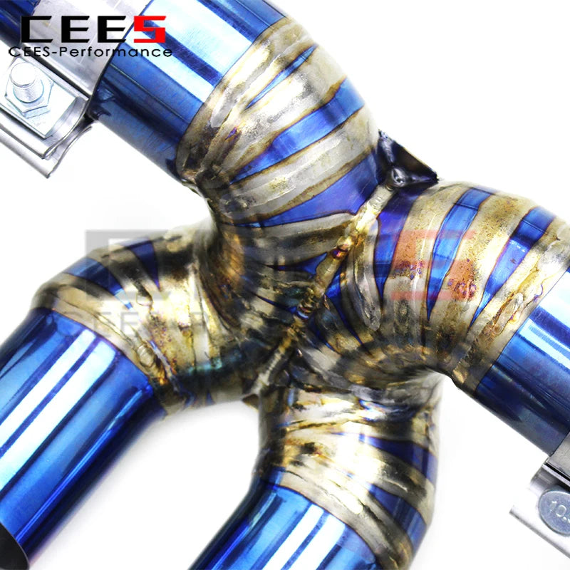 CEES Titanium Exhaust Pipes Muffler Downpipe for Chevrolet CORVETTE C8 Z06 2019-2023 Escape Catback Exhaust System