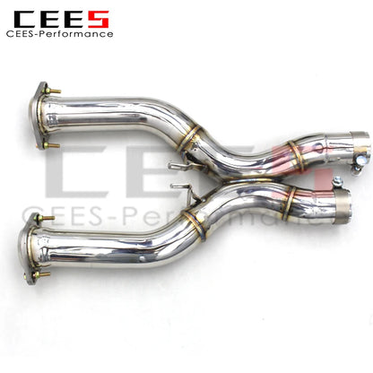 cees for Ferrari 599 6.0L 2006-2015 Downpipe X-pipe Exhaust System