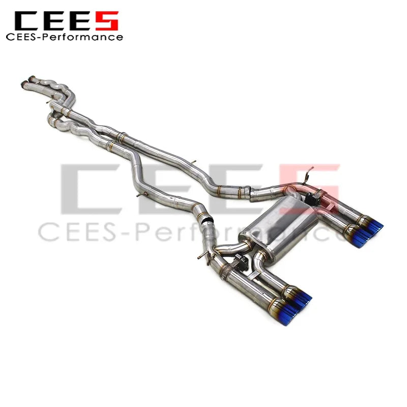 cees Valvetronic Catback System for BMW M3/M4 F80/F82 3.0T 2014-2019 Equal Length Mid Pipe Stainless Steel Muffler Exhaust Pipes