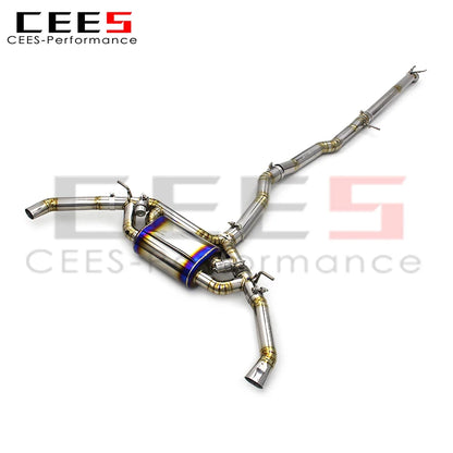 CEES Catback Exhaust For Mercedes-Benz CLA45 AMG 2.0T 2014-2019 Titanium alloy Car high Performance valvetronic Exhaust mufflers