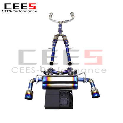 cees Catback Muffler for Infiniti G37 3.7L 2010-2021 Performance Titanium Valvetronic Exhaust System with Valve Controller