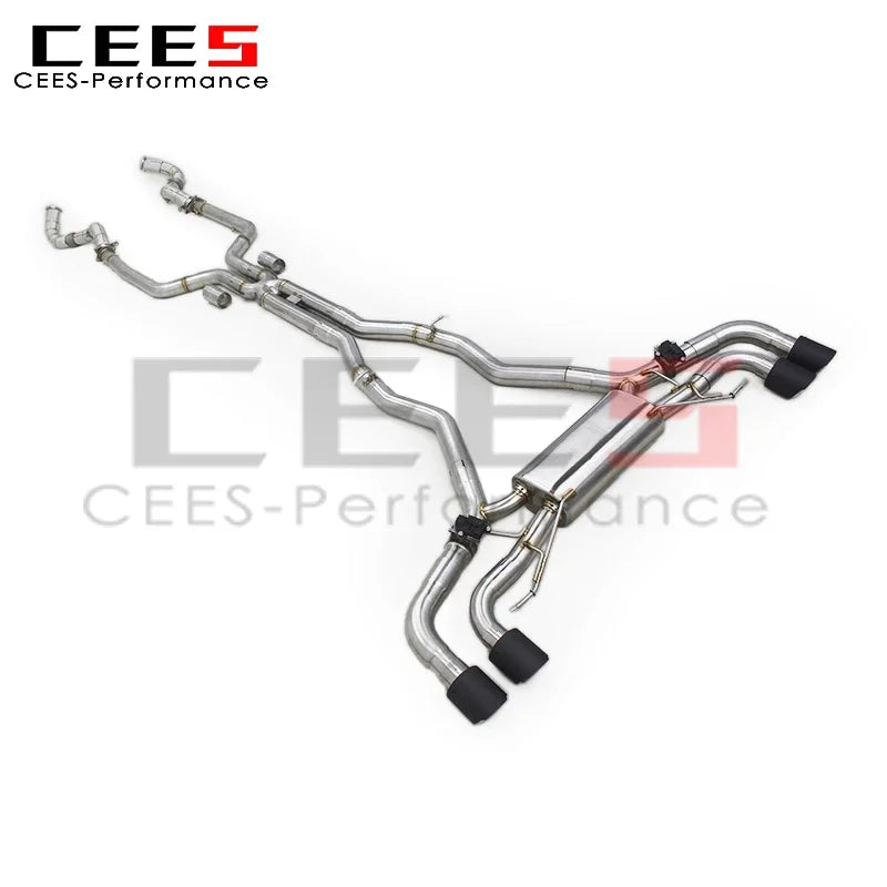 CEES Full Set Exhaust Pipes Downpipe for BMW X5M F95/X6M F96 4.4TT 2024 SUS304 Exhaust Muffler Escape Car Exhaust System