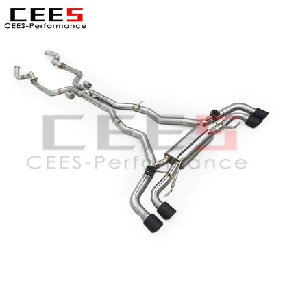 CEES Full Set Exhaust Pipes Downpipe for BMW X5M F95/X6M F96 4.4TT 2024 SUS304 Exhaust Muffler Escape Car Exhaust System