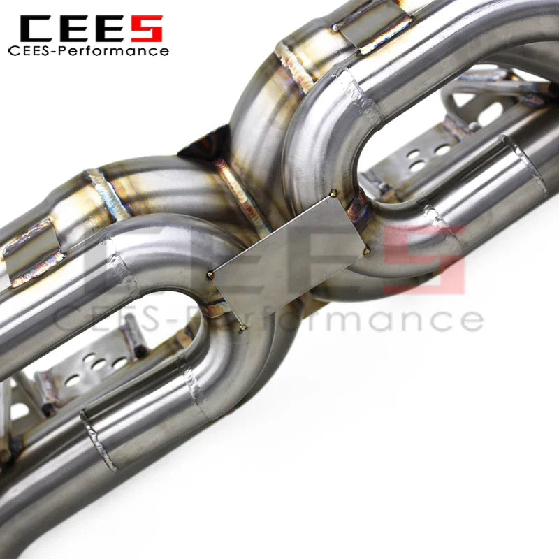 cees Valve Catback Exhaust Pipes for Porsche 718 Cayman GT4 4.0L 2024 SS304 Stainless Steel Tuning Car Exhaust Escape System