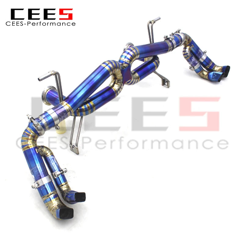 CEES Titanium alloy  Exhaust System Catback Exhaust  For Audi R8 V10 5.2 2017-2019 High Performance car exhaust muffler