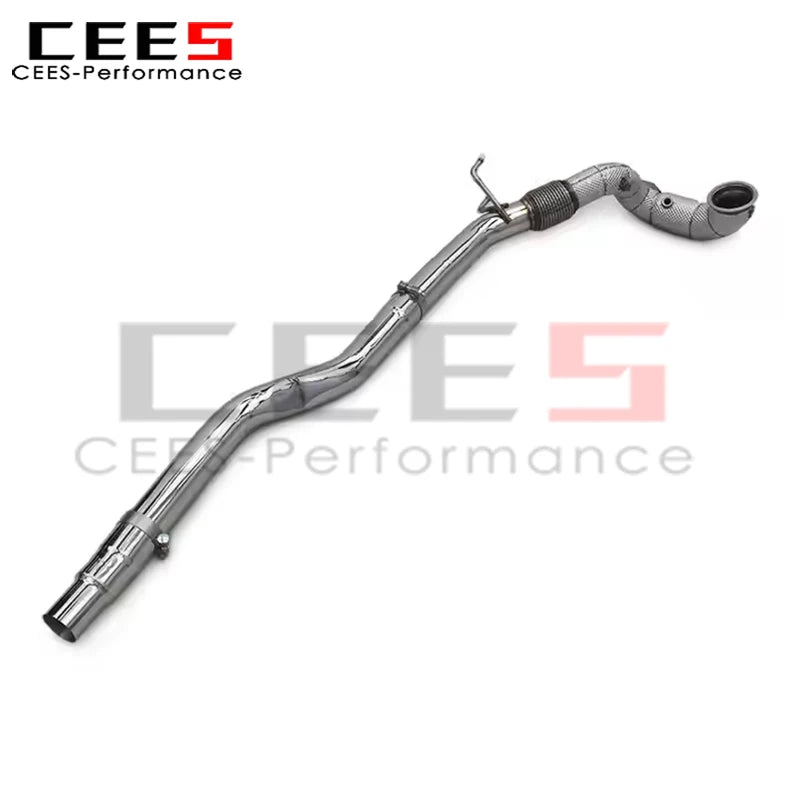 cees Downpipe Exhaust Pipes for VW Golf 8R 2.0T 2019-2023 High Performance Stainless Steel Car Escape Exhaust System Assembly