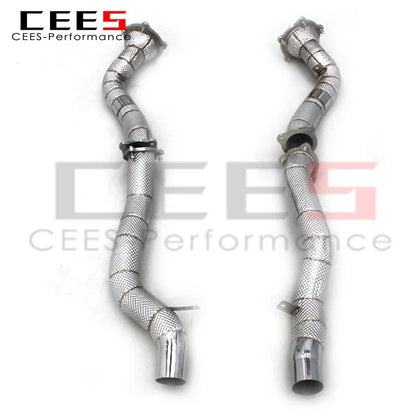 cees for Porsche Cayenne 957 3.6/4.8T 2006-2010 Stainless Steel Downpipe Exhaust System