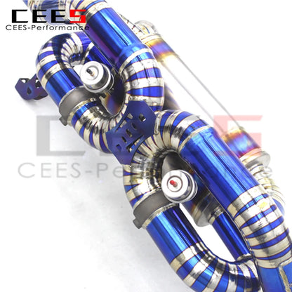 CEES Titanium Catback Exhaust Systems For Lamborghini Huracan 5.2 LP580/LP610 2014-2023 Exhaust Pipes Muffler with vacuum Valve