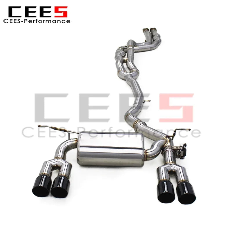 cees Performance Valved Exhaust Pipe For BMW M3 M4 M2C F87 F80 F82 3.0T 2014-2019 Stainless Steel Equal Length Catback Exhaust