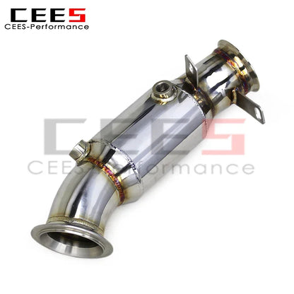 CEES Free Flow Exhaust Downpipe for BMW M2 F87 N55 3.0T 2014-2018Stainless Steel Performance Straight Downpipes Car Exhaust Pipe