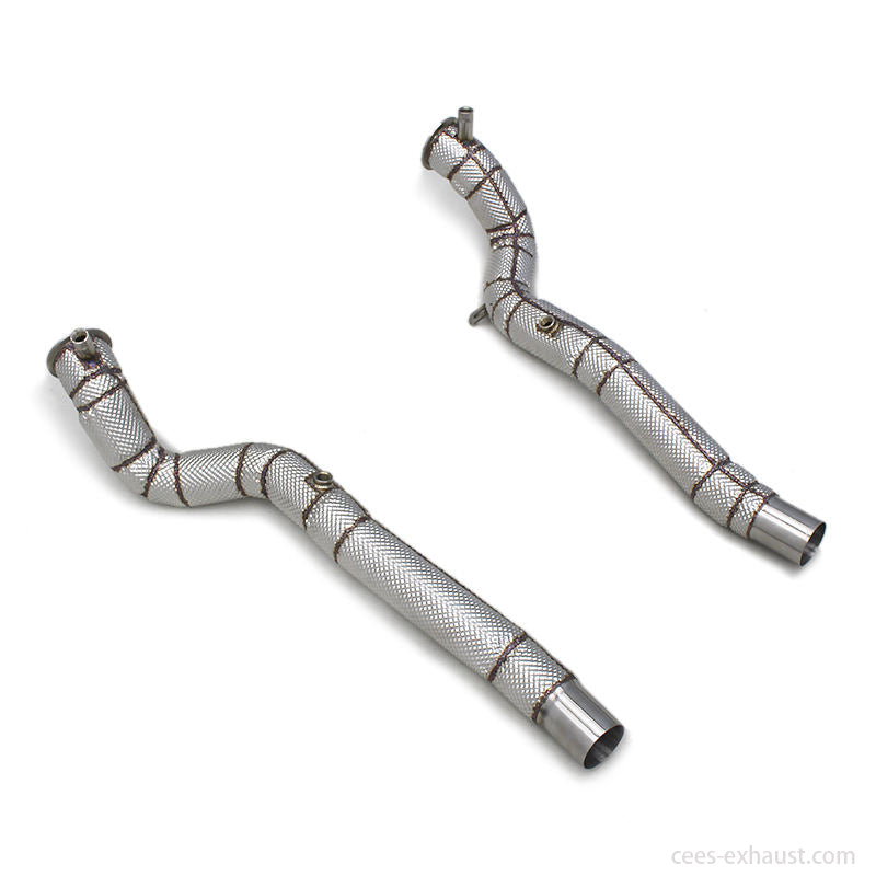 CEES Downpipe With Heat Shield For Ferrari California T 3.9T 2012-2018  Downpipe without catalyst Car Exhaust Pipe