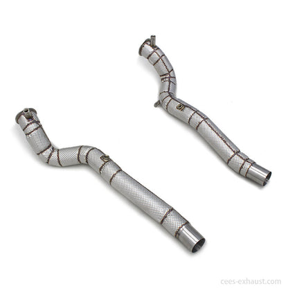 CEES Downpipe With Heat Shield For Ferrari California T 3.9T 2012-2018  Downpipe without catalyst Car Exhaust Pipe