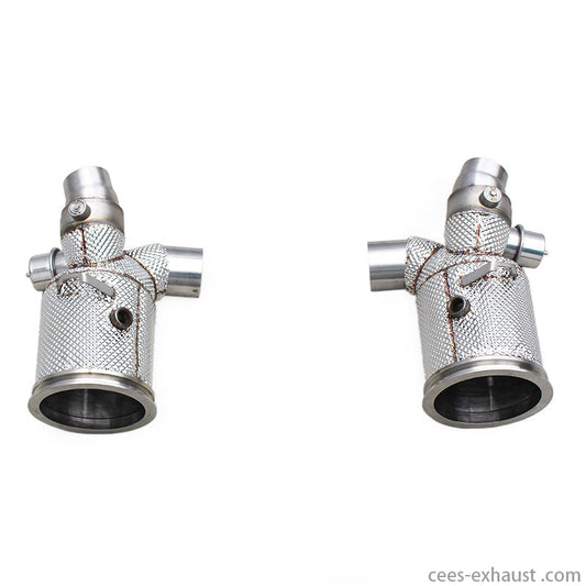 Porsche 911 991/991.1 GT2 RS 3.6 2010-2016 Stainless Steel Heat Shield Downpipe OEM Valve Exhaust System