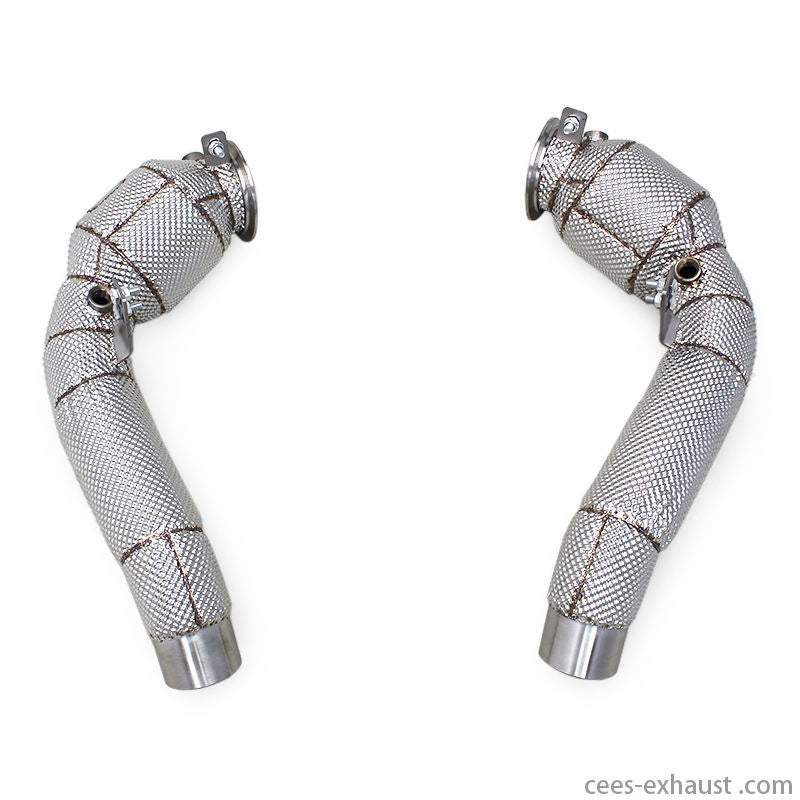 BMW M5/M6 F06/F10/F12/F13 4.4TT 2012-2016 Heat Shield Header Stainless Steel Downpipe Exhaust System