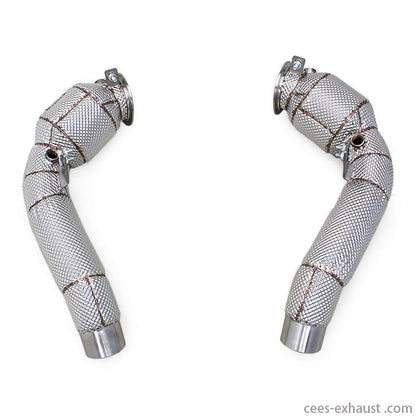 BMW M5/M6 F06/F10/F12/F13 4.4TT 2012-2016 Heat Shield Header Stainless Steel Downpipe Exhaust System