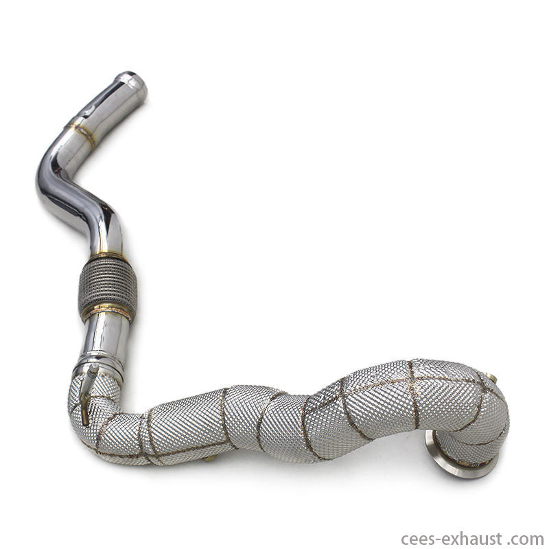Mercedes-Benz A45 AMG 2.0T 2014-2020 Stainless Steel Free Flow Heat shield Downpipe Exhaust System