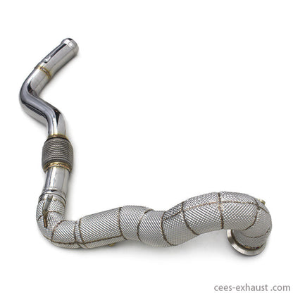 Mercedes-Benz A45 AMG 2.0T 2014-2020 Stainless Steel Free Flow Heat shield Downpipe Exhaust System