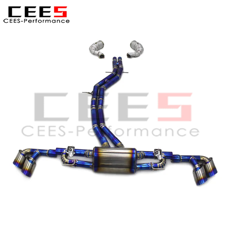 CEES Catback Exhaust Downpipe Full Exhaust for Lamborghini URUS 4.0 2018-2023 Titanium Performance Escape Exhaust Pipe