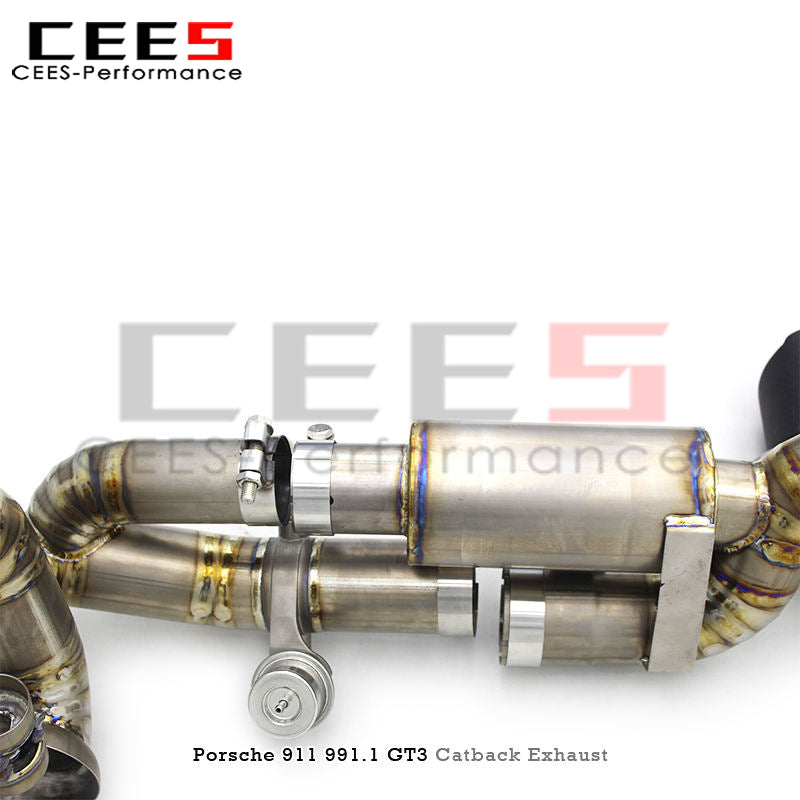 CEES Titanium Racing Straight Exhaust Pipes Catback Exhaust System For Porsche 911 991/991.2 GT3 4.0 2015-2018