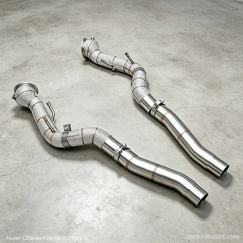 ferrari 12 cilindri exhaust pipes