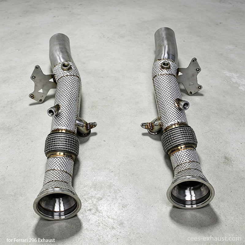 ferrari 296 downpipe exhaust