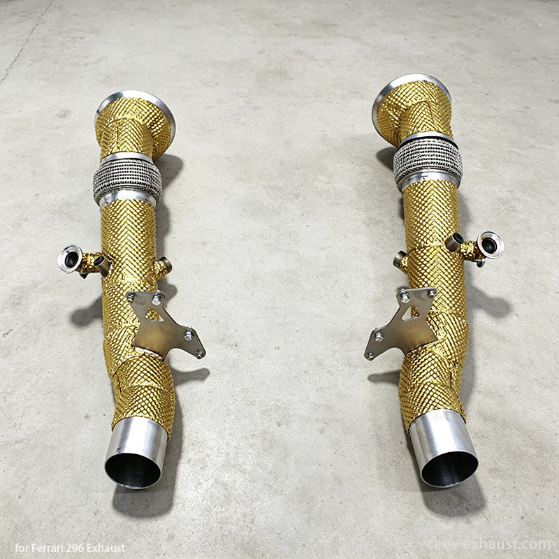 ferrari 296 exhaust pipes