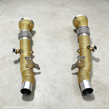 ferrari 296 exhaust pipes