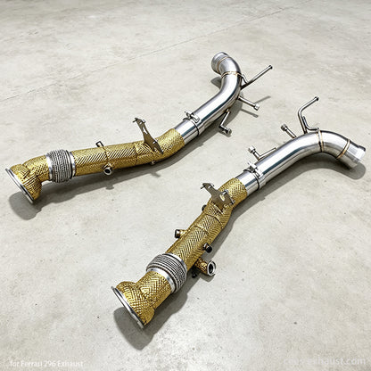 ferrari 296 gtb exhaust pipe