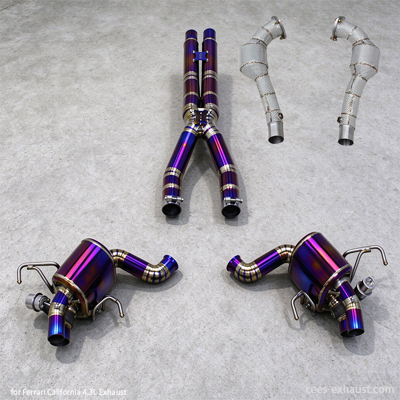 ferrari california valve exhaust pipes