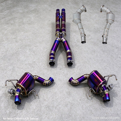 ferrari california valve exhaust pipes
