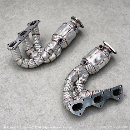 porsche 718 headers
