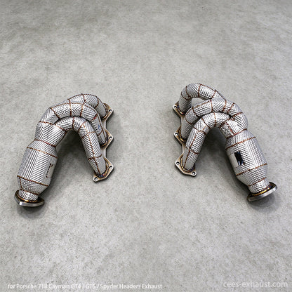 porsche 718 headers
