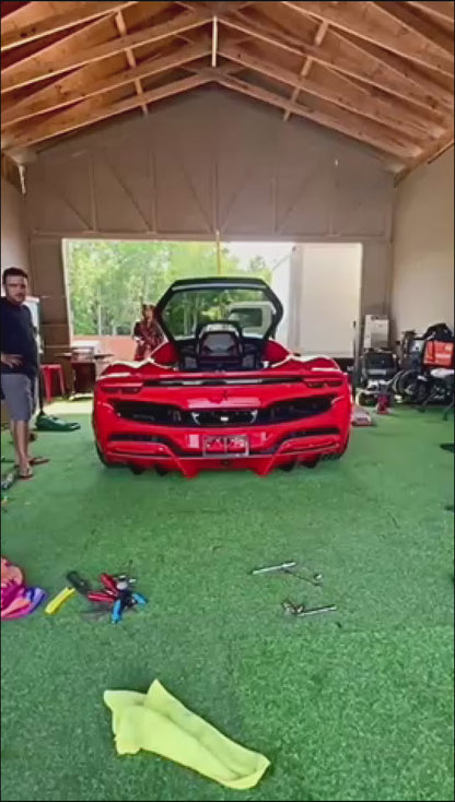 cees Exhaust Downpipe Catback for Ferrari 296 GTB V6 3.0T 2021-2024 Titanium Pipes Muffler Valve Control Exhaust System